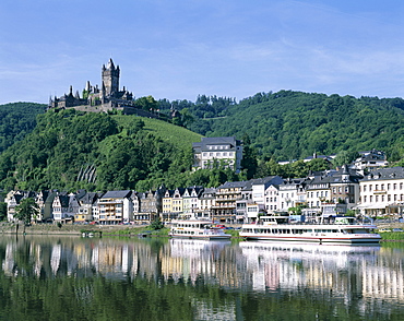 Cochem Castle, Cochem, Rhineland, Mosel Valley, Germany, Europe