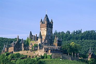 Cochem Castle, Cochem, Rhineland, Mosel Valley, Germany, Europe