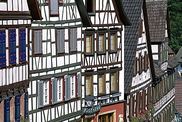 Timbered houses, Schiltach, Black Forest (Schwarzwald), Baden-Wurttemberg, Germany, Europe