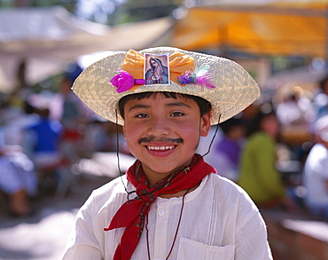 Girl and boy dressed in Mexican costume, Oaxaca, Mexico, North America