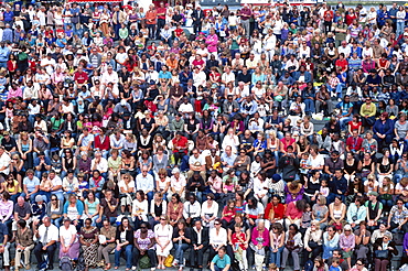 Multi-ethnic crowd at the Scoop, Southwark, London, England, United Kingdom, Europe