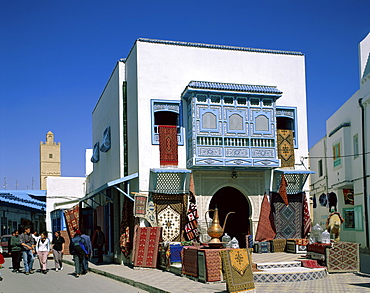 Carpet shop, Kairouan, Tunisia, North Africa, Africa