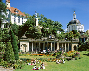 Village and gardens, Portmeirion, Wales, United Kingdom, Europe