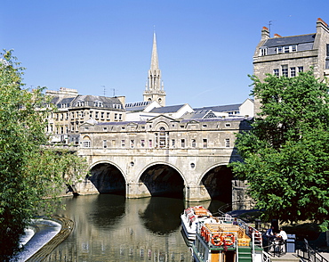 Pulteney Bridge and River Avon, Bath, UNESCO World Heritage Site, Somerset, England, United Kingdom, Europe