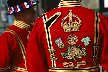 Detail of Beefeater costume, London, England, United Kingdom, Europe