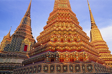 Chedis, Wat Pho, Bangkok, Thailand, Southeast Asia, Asia