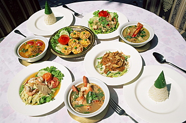 Traditional Thai meal, Bangkok, Thailand, Southeast Asia, Asia