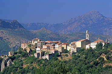 Montmaggiore hill village, Corsica, France, Europe