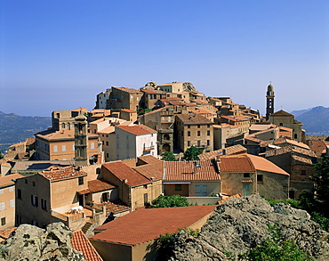 Speloncato hill village, Corsica, France, Europe