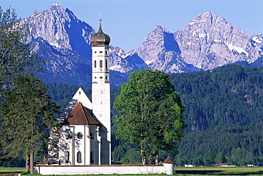 St. Colemans Church, Schwangau, Bavaria, Germany, Europe