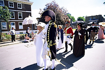 Historical parade, Historic Dockyard, Chatham, Kent, England, United Kingdom, Europe