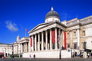 National Gallery, Trafalgar Square, London, England, United Kingdom, Europe