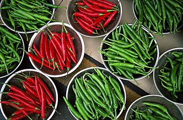 Chillies for sale, Namdaemun Market, Seoul, South Korea, Asia