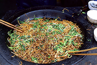 Chinese food, fried noodles, Shanghai, China, Asia