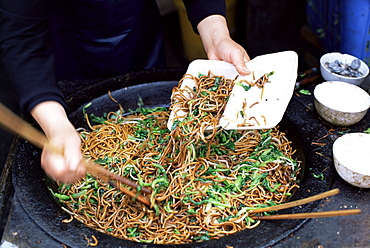 Chinese food, fried noodles, Shanghai, China, Asia