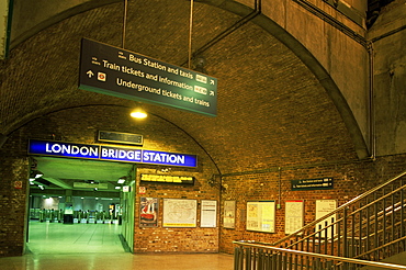 Entrance to London Bridge Underground Station, London, England, United Kingdom, Europe