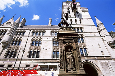 Temple Bar Memorial and the Law Courts, London, England, United Kingdom, Europe