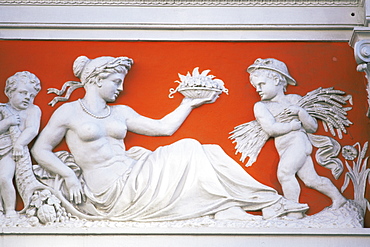 Detail on entrance to the Royal Arcade, Mayfair, London, England, United Kingdom, Europe