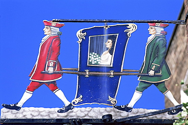 The Two Chairmen pub sign, London, England, United Kingdom, Europe
