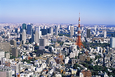 Tokyo skyline from Tokyo City View Tower at Roppongi Hills, Tokyo, Japan, Asia