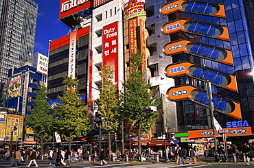 Shops in Akihabara Electrical District, Tokyo, Japan, Asia