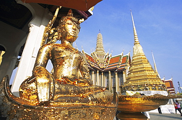 Statue in Wat Phra Kaeo, Grand Palace, Bangkok, Thailand, Southeast Asia, Asia