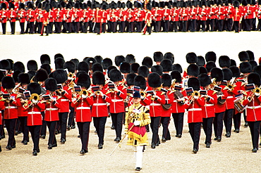 Trooping of the Colour Ceremony at Horse Guards Parade Whitehall, London, England, United Kingdom, Europe