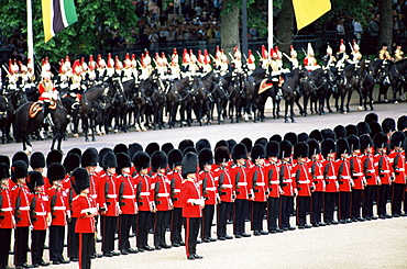 Trooping of the Colour Ceremony at Horse Guards Parade Whitehall, London, England, United Kingdom, Europe