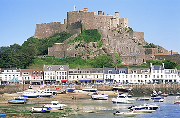 Mont Orgueil Castle, 13th century Medieval castle, Gorey, Jersey, Channel Islands, United Kingdom, Europe