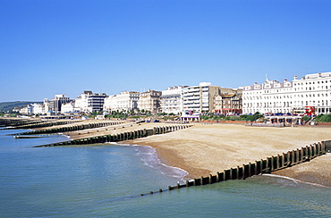 Beach and seafront, Eastbourne, East Sussex, England, United Kingdom, Europe