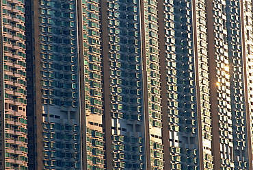 Typical new town housing high rise apartment complex,Tung Chung, Lantau, Hong Kong, China, Asia