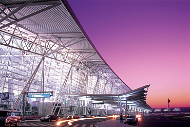 Guangzhou Airport at dawn, Guangzhou, Guangdong Province, China, Asia