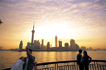 Pudong skyline and Huangpu River, Shanghai, China, Asia