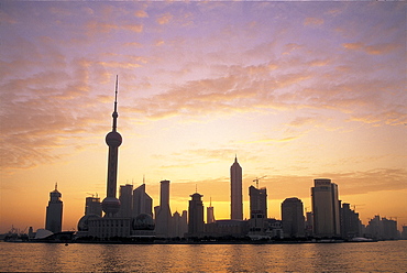 Pudong skyline and Huangpu River, Shanghai, China, Asia