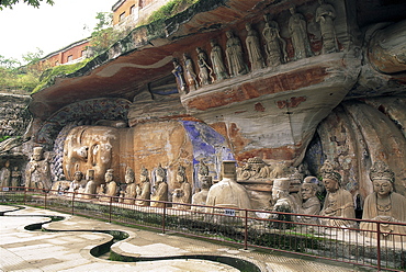 The Buddhist Cliff Sculptures, created during the Tang to Song Dynasties in the 9th to 13th centuries, Dazu, UNESCO World Heritage Site, Chongqing Province, China, Asia