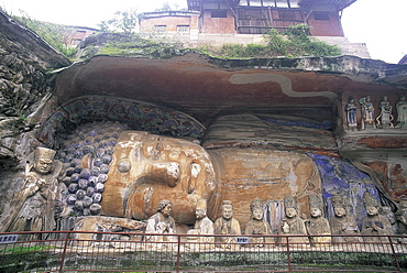 The Buddhist Cliff Sculptures, created during the Tang to Song Dynasties in the 9th to 13th centuries, Dazu, UNESCO World Heritage Site, Chongqing Province, China, Asia