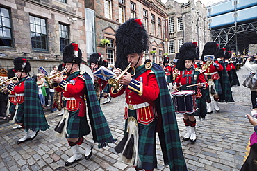 Military Parade, The Royal Mile, Edinburgh, Scotland, United Kingdom, Europe