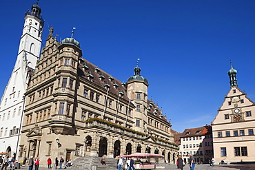 Rathaus (Town Hall), Rothenburg ob der Tauber, Romantic Road, Bavaria, Germany, Europe