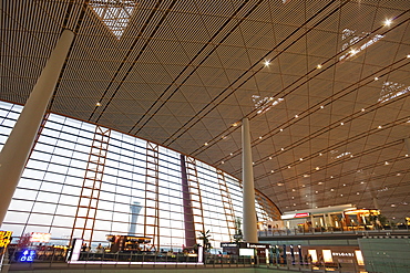 Interior of Beijing International Airport, Beijing, China, Asia