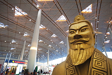 Interior of Beijing International Airport, Beijing, China, Asia