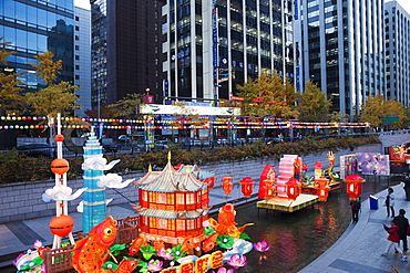 Lantern Festival held annually in November, Seoul, South Korea, Asia