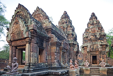 Banteay Srei Temple, Angkor, UNESCO World Heritage Site, Siem Reap, Cambodia, Indochina, Southeast Asia, Asia