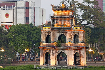 Hoan Kiem Lake, Turtle Pagoda, Hanoi, Vietnam, Indochina, Southeast Asia, Asia