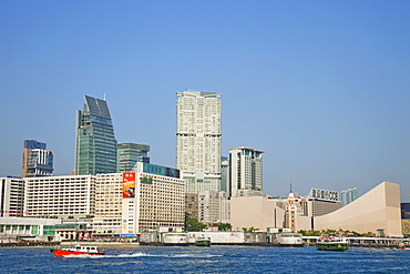 Tsim Sha Tsui area skyline, Kowloon, Hong Kong, China, Asia