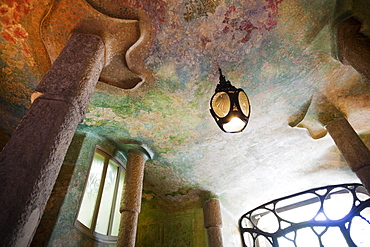 Interior ceiling detail, Casa Mila (La Pedrera), UNESCO World Heritage Site, Barcelona, Catalonia, Spain, Europe