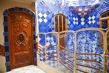 Interior, Casa Batllo, UNESCO World Heritage Site, Barcelona, Catalonia, Spain, Europe