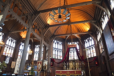 Interior of St. Catherines Church, Honfleur, Normandy, France, Europe