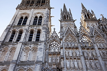 The West facade, Rouen Cathedral, Rouen, Normandy, France, Europe