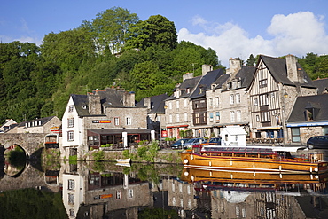 Dinan, The Port and River Rance, Brittany, France, Europe