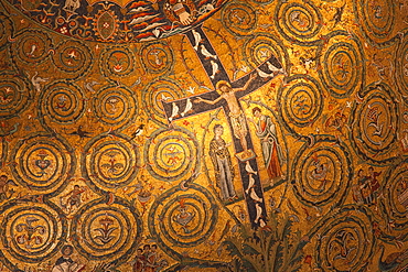 Apse mosaic dating from the 12th century, Basilica of San Clemente, Rome, Lazio, Italy, Europe